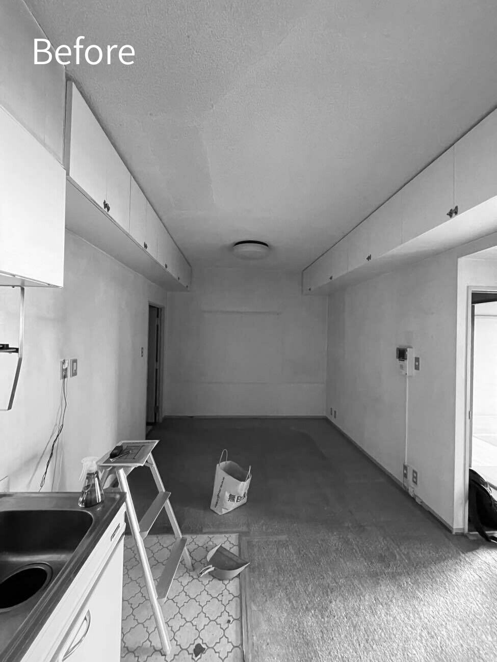 東京都のマンションフルリノベーション 開放的なLDK ビフォー